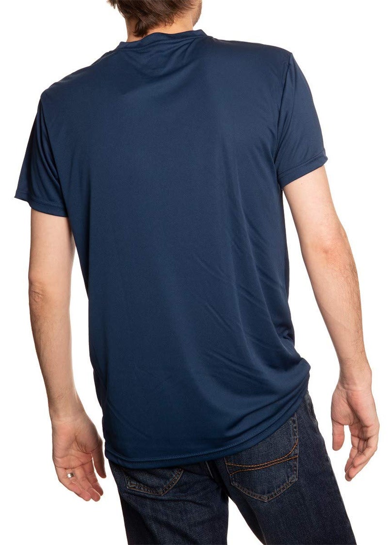 Calhoun NHL Mens Loose Fit Performance Rashguard Wicking Short Sleeve Shirt (New York Rangers, Large) - Image 2